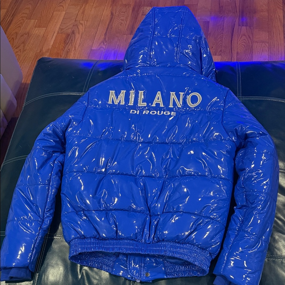 Shiny Blue Puffer Jacket